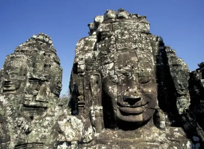 Framed Print : Asia, Cambodia, Siem Reap, Angkor Thom (b. Late 12th century). Enigmatic and huge