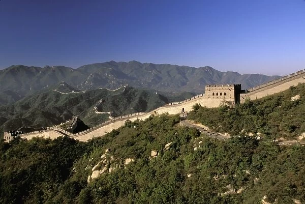 Asia, China, Beijing, Badaling. The Great Wall of China, morning view