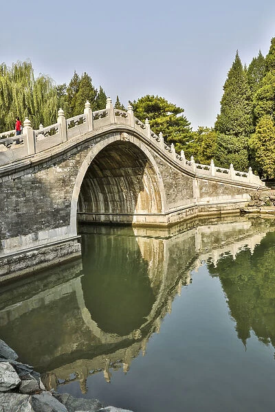 Asia, China, Beijing, Bridge at the Summer Palace of Empress Cixi
