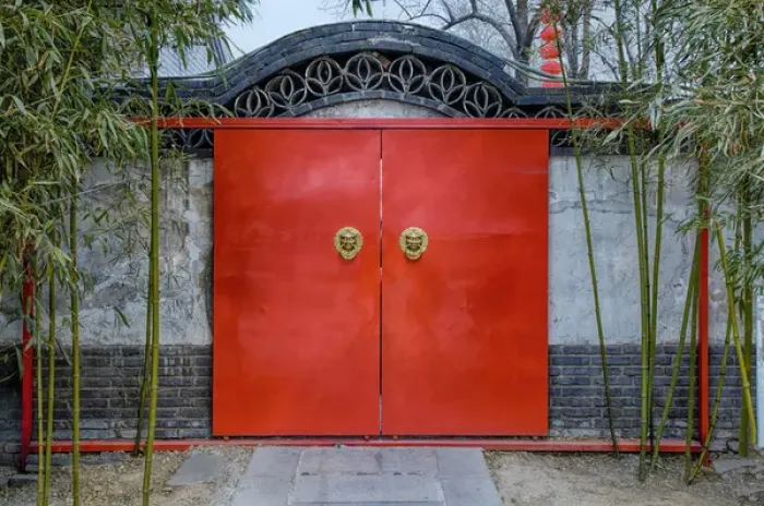 Framed Print : Asia; China; Beijing; Large Red Door entery at Summer Palace