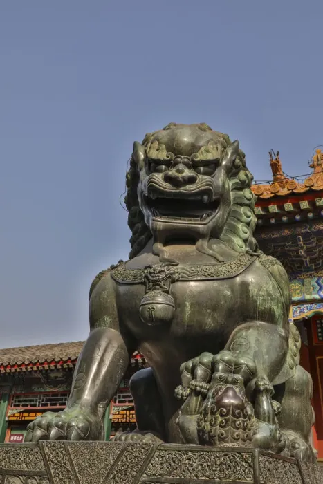 Framed Print : Asia, China, Beijing, Statue at Temple at the Summer Palace of Empress Cixi Framed Print : Asia, China, Beijing, Statue at Temple at the Summer Palace of Empress Cixi