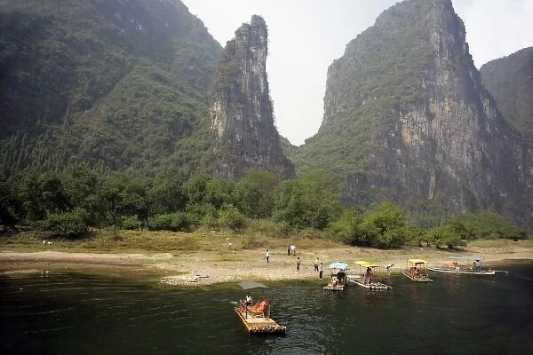 Asia, China, Guilin. Karst Formations and Scenery of Li River
