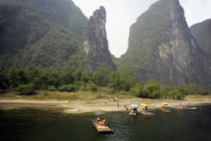 Framed Print : Asia, China, Guilin. Karst Formations and Scenery of Li River Framed Print : Asia, China, Guilin. Karst Formations and Scenery of Li River