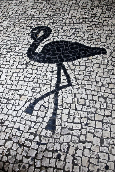 Asia, China, Macau. Portuguese tile designs in the streets near the Senate Square