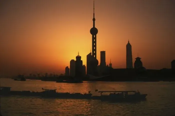 Framed Print : ASIA, China, Shanghai View of Oriental Pearl TV Tower and highrises Framed Print : ASIA, China, Shanghai View of Oriental Pearl TV Tower and highrises