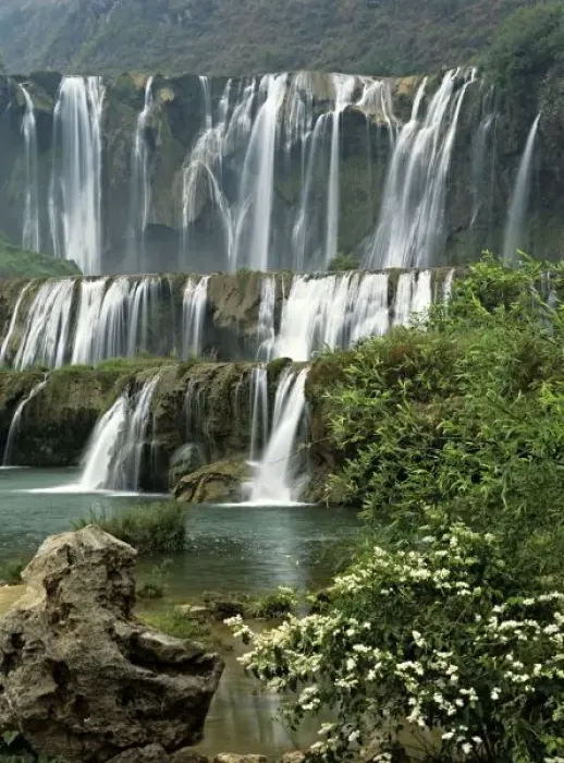 Framed Print : Asia, China, Yunnan Province, Qujing, Luoping County. Jiulong (Nine dragon) waterfall Framed Print : Asia, China, Yunnan Province, Qujing, Luoping County. Jiulong (Nine dragon) waterfall