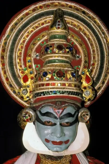 Framed Print : Asia, India, Delhi. Kathakali Dancer portrays Hindu epic. MR Framed Print : Asia, India, Delhi. Kathakali Dancer portrays Hindu epic. MR
