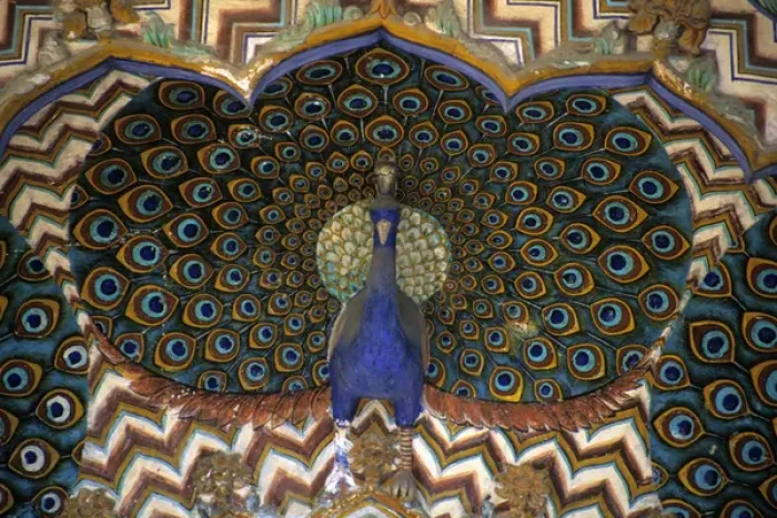 Framed Print : Asia, India, Jaipur. Archtiectural detail of Peacock Gate at Jaipur Palace Framed Print : Asia, India, Jaipur. Archtiectural detail of Peacock Gate at Jaipur Palace