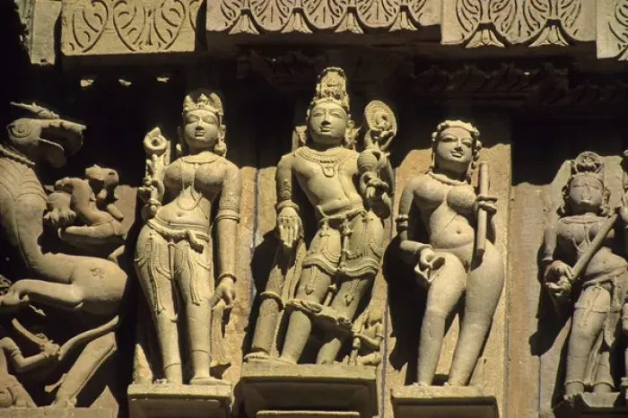 Framed Print : Asia, India, Khajuraho. Erotic carved figures remind visitors to leave sexual or Framed Print : Asia, India, Khajuraho. Erotic carved figures remind visitors to leave sexual or