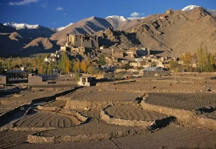 Framed Print : Asia, India, Ladakh, Leh. Leh, the main town in Ladakh, India, sit on a high plateau