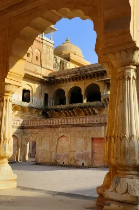 Framed Print : Asia, India, Rajasthan, Amber (Amer). The Baradari in the Amber Palace courtyard Framed Print : Asia, India, Rajasthan, Amber (Amer). The Baradari in the Amber Palace courtyard