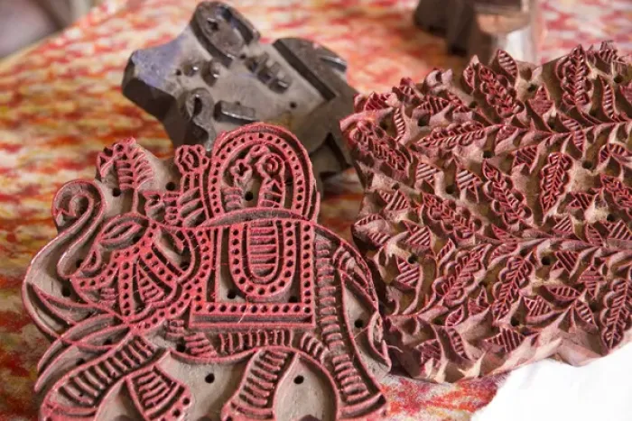 Framed Print : Asia, India, Rajasthan, Jaipur, stenciled print making on bolts of cotton cloth Framed Print : Asia, India, Rajasthan, Jaipur, stenciled print making on bolts of cotton cloth