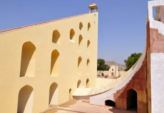 Framed Print : Asia, India, Rajasthan, Jaipur (Pink City). The samrat yantra (giant sundial) at the Jantar Mantar