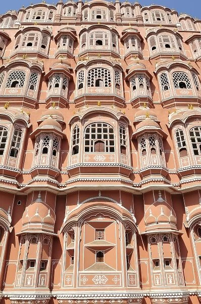 Asia, India, Rajasthan, Jaipur (Pink City). The Hawa Mahal in Jaipur