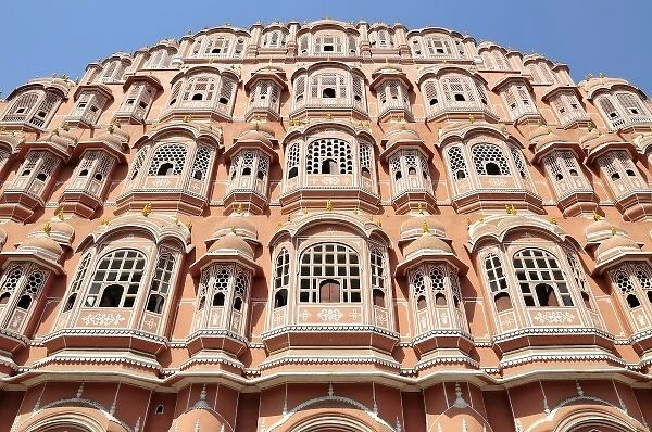 Asia, India, Rajasthan, Jaipur (Pink City). The Hawa Mahal in Jaipur