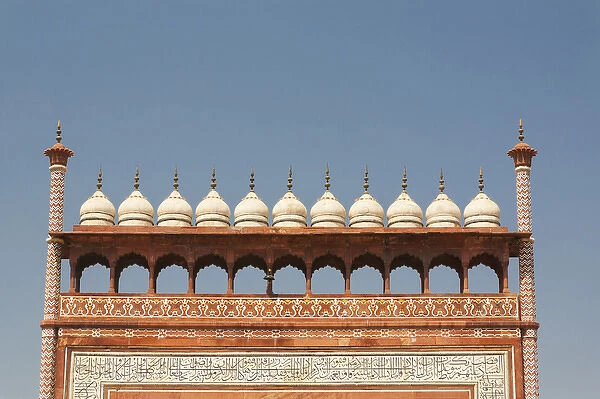 Asia, India. Taj Mahal entry gate (top portion) the Royal Gate