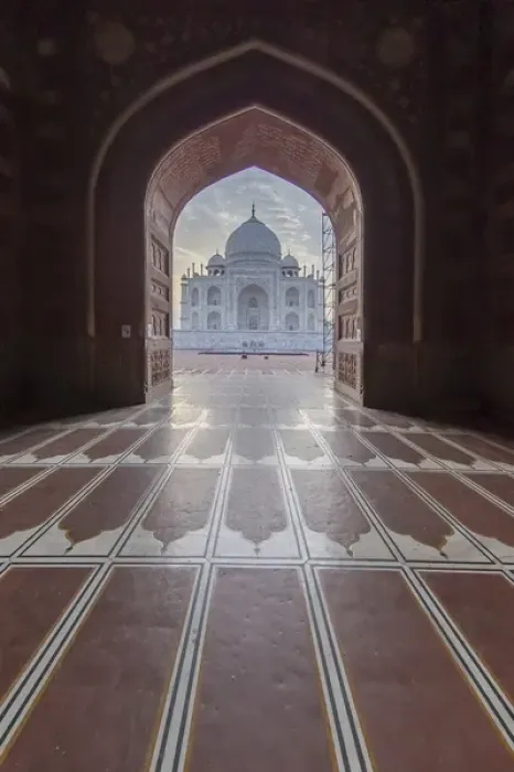Framed Print : Asia. India. View of the Taj Mahal in Agra, a tomb built by Shah Jahan for his favorite wife Framed Print : Asia. India. View of the Taj Mahal in Agra, a tomb built by Shah Jahan for his favorite wife