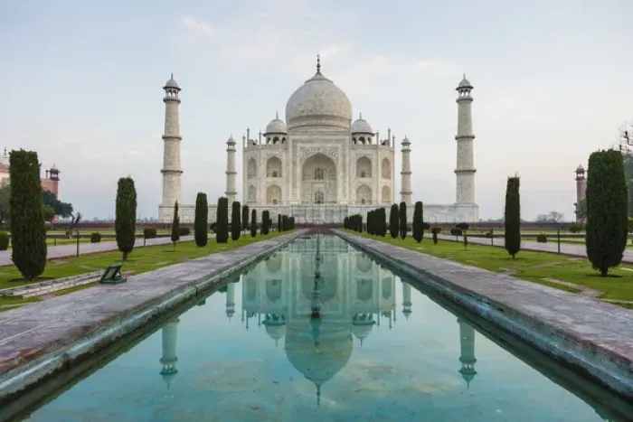 Framed Print : Asia. India. View of the Taj Mahal in Agra, a tomb built by Shah Jahan for his favorite wife Framed Print : Asia. India. View of the Taj Mahal in Agra, a tomb built by Shah Jahan for his favorite wife