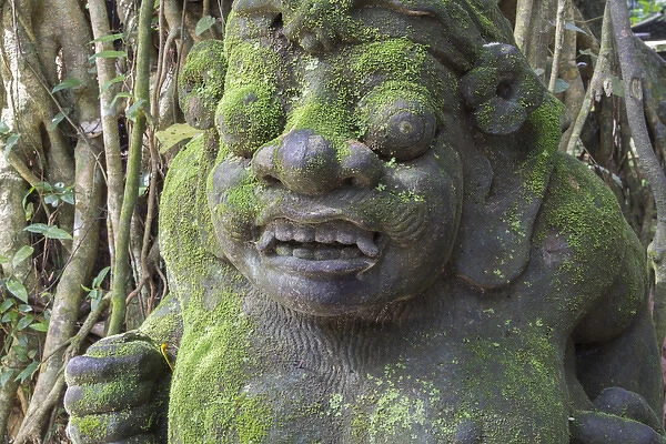 Asia, Indonesia, Bali. Asia, Indonesia, Bali. Temple Statue in the Monkey Forest of Padangtegal