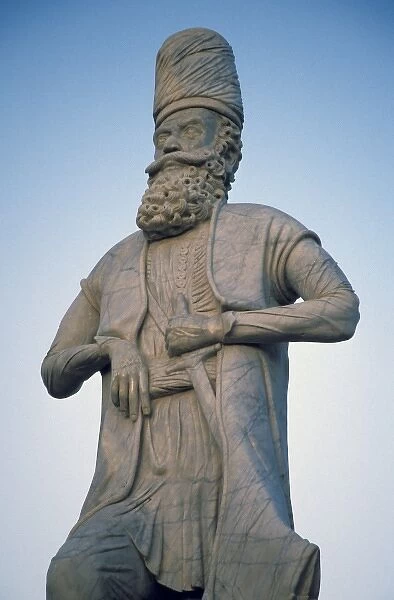 Asia, Iran, Shiraz. Statue of King Karim Zand (18c)