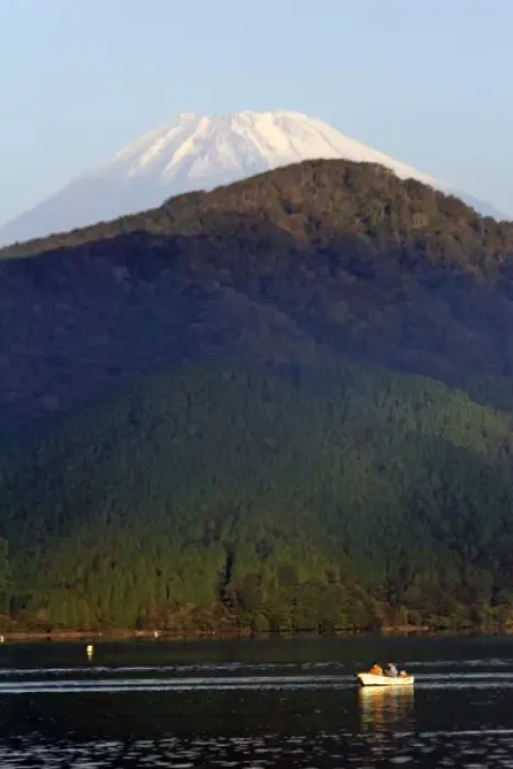 Framed Print : Asia, Japan, Hakone. Early morning views of Mt. Fuji from Lake Ashi in the Fuji-Hakone-Izu Framed Print : Asia, Japan, Hakone. Early morning views of Mt. Fuji from Lake Ashi in the Fuji-Hakone-Izu
