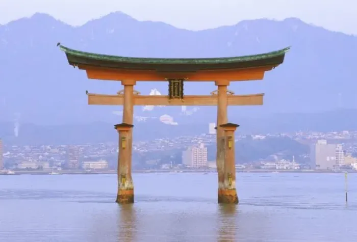 Framed Print : Asia, Japan, Hiroshima. Mivaiima. Torii Gate Framed Print : Asia, Japan, Hiroshima. Mivaiima. Torii Gate
