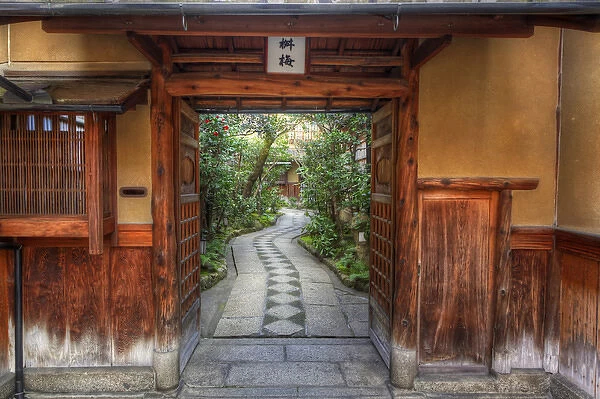 Asia, Japan, Kyoto. Entrance to a home. Credit as: Dennis Flaherty  /  Jaynes Gallery