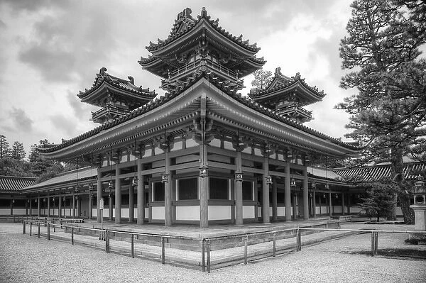 Asia, Japan, Kyoto. Ornate building at Heian Jingu Shrine