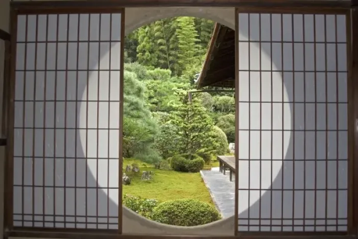 Framed Print : Asia, Japan, Kyoto, Round Window