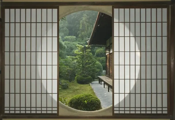 Framed Print : Asia, Japan, Kyoto, Sesshudera, Tea House Window