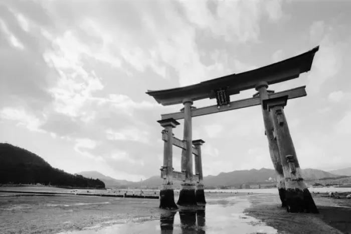 Framed Print : Asia, Japan, Myajima. Torri Gate Framed Print : Asia, Japan, Myajima. Torri Gate