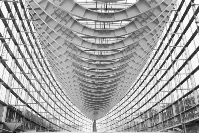 Framed Print : Asia, Japan, Tokyo. Interior, Tokyo International Forum, Marunouchi