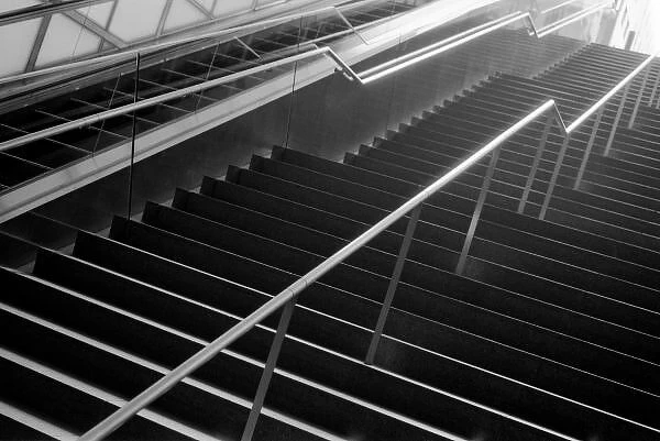 Asia, Japan, Tokyo. Stairs, Tokyo International Forum, Marunouchi