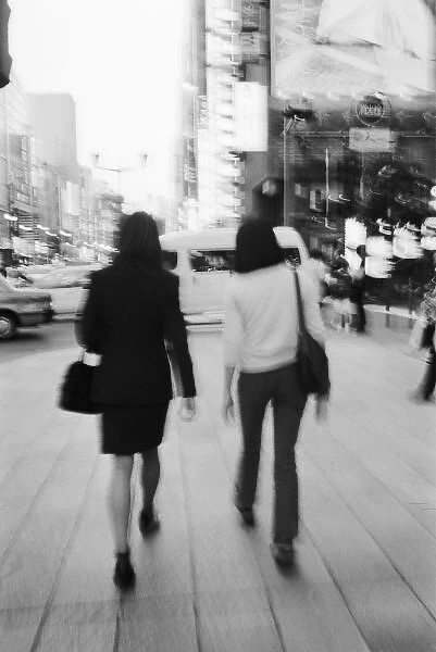 Asia, Japan, Tokyo. Young women on the Ginza