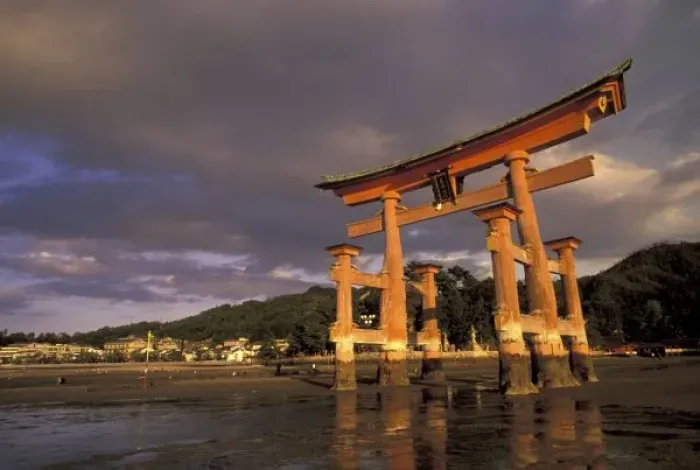 Framed Print : Asia, Japan, western Honshu, Miya, Jima Island, Floating Torii; Itsukushima Shrine Framed Print : Asia, Japan, western Honshu, Miya, Jima Island, Floating Torii; Itsukushima Shrine