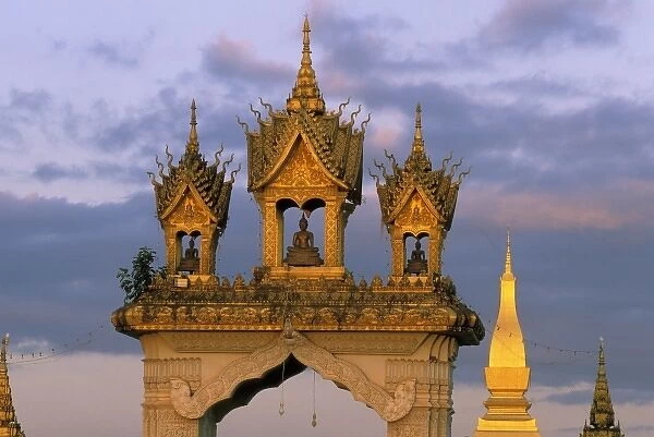 Asia, Laos, Vientiane. That Luang Temple