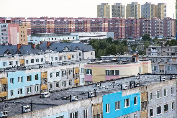 Asia, Mongolia, Ulaanbaatar, apartment living in center city