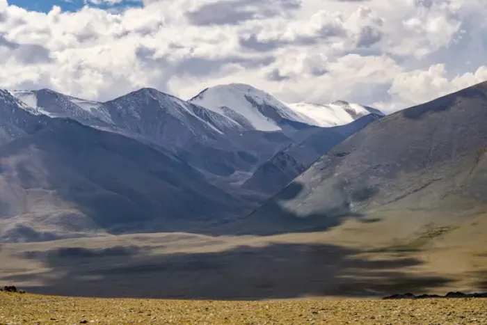 Framed Print : Asia, Mongolia, Western Mongolia, Khovd Province, Altan Hokhii, mountins, high desert valley