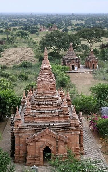Asia, Myanmar (Burma), Bagan (Pagan). Various temples of the ancient city of Bagan