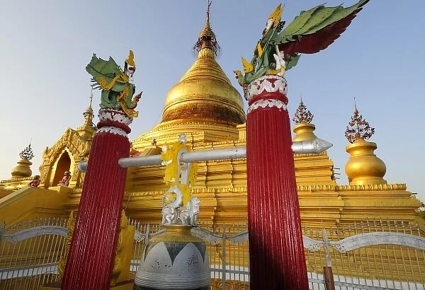 Asia, Myanmar (Burma). The Kuthodaw Pagoda in Mandalay