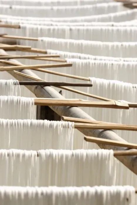 Framed Print : Asia, Myanmar, Hsipaw, noodles drying in the sun