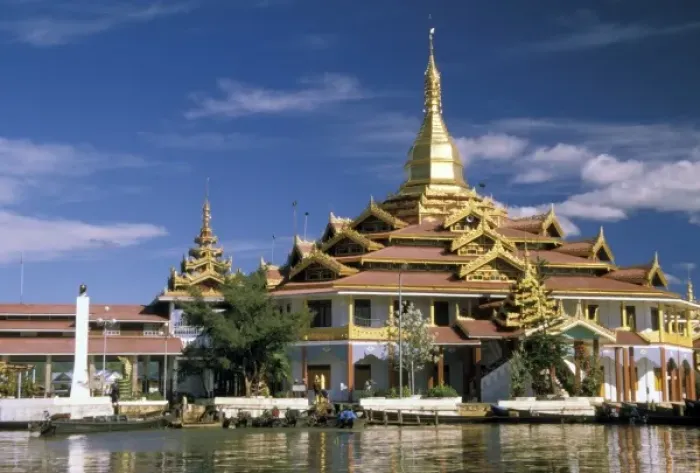 Framed Print : Asia, Myanmar, Inle Lake. Pagoda Framed Print : Asia, Myanmar, Inle Lake. Pagoda