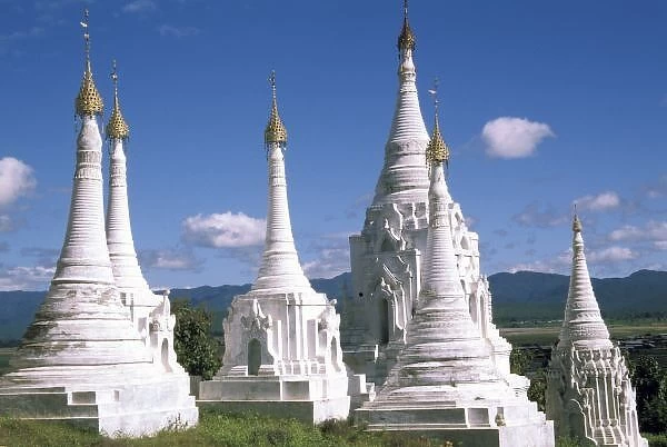 Asia, Myanmar, Inle Lake. Pagodas