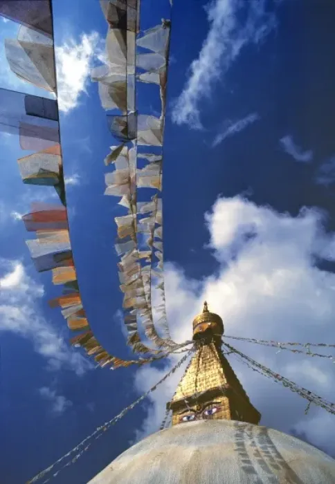 Framed Print : Asia, Nepal, Kathmandu. Prayer flags fill the sky at Bodnath Stupa, Kathmandu, a Framed Print : Asia, Nepal, Kathmandu. Prayer flags fill the sky at Bodnath Stupa, Kathmandu, a