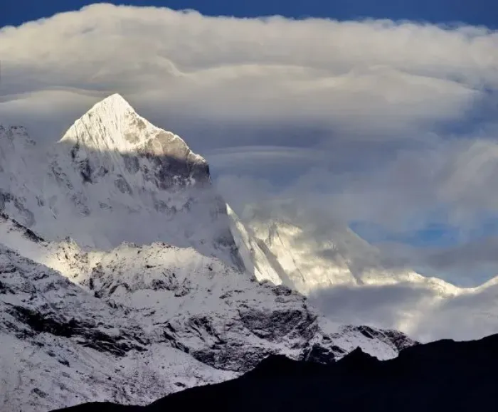 Framed Print : Asia, Nepal, Sagarmatha NP. Clouds collect above Kwangde Peak in the Khumbu Himalaya Framed Print : Asia, Nepal, Sagarmatha NP. Clouds collect above Kwangde Peak in the Khumbu Himalaya