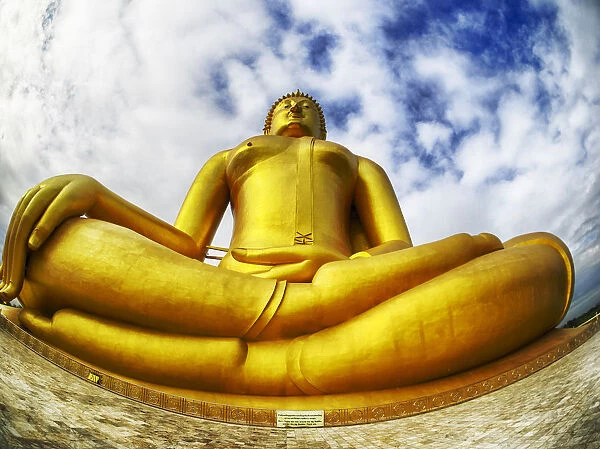 Asia, Southeast Asia; Thailand; Ang Thong; Golden Buddha in Ang Thong Province of Thailand