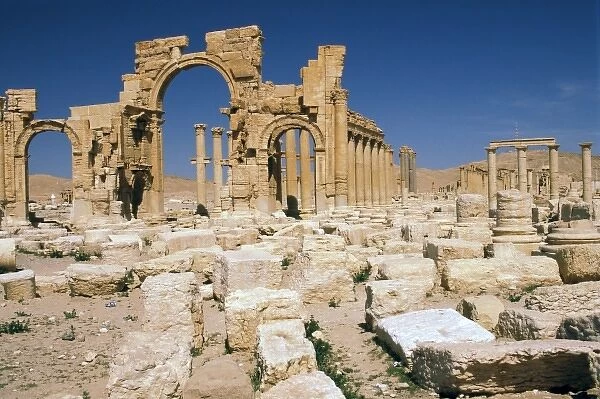 Asia, Syria, Palmyra. Monumental arch, main entrance
