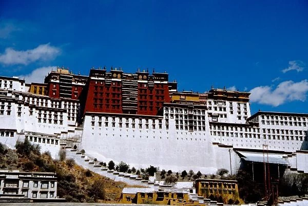Asia, Tibet, Lhasa, Potala Palace aka Red Palace. UNECSO World Heritage site. Former
