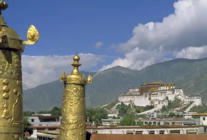 Framed Print : Asia, Tibet, Lhasa. View of Potala Palace from Jokhang Temple Framed Print : Asia, Tibet, Lhasa. View of Potala Palace from Jokhang Temple