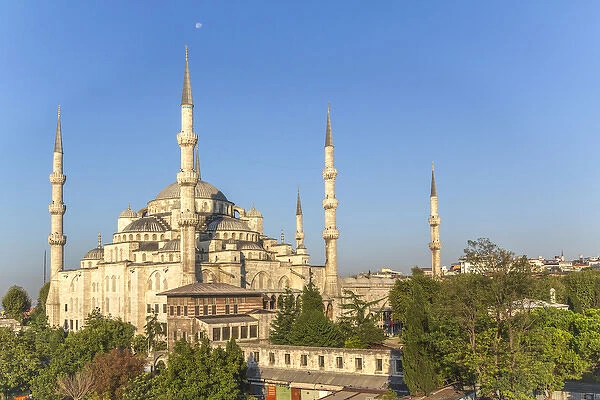 Asia, Turkey, Istanbul. The Sultan Ahmed Mosque (Turkish: Sultan Ahmet Camii) is a